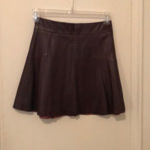 Leather banana republic skirt